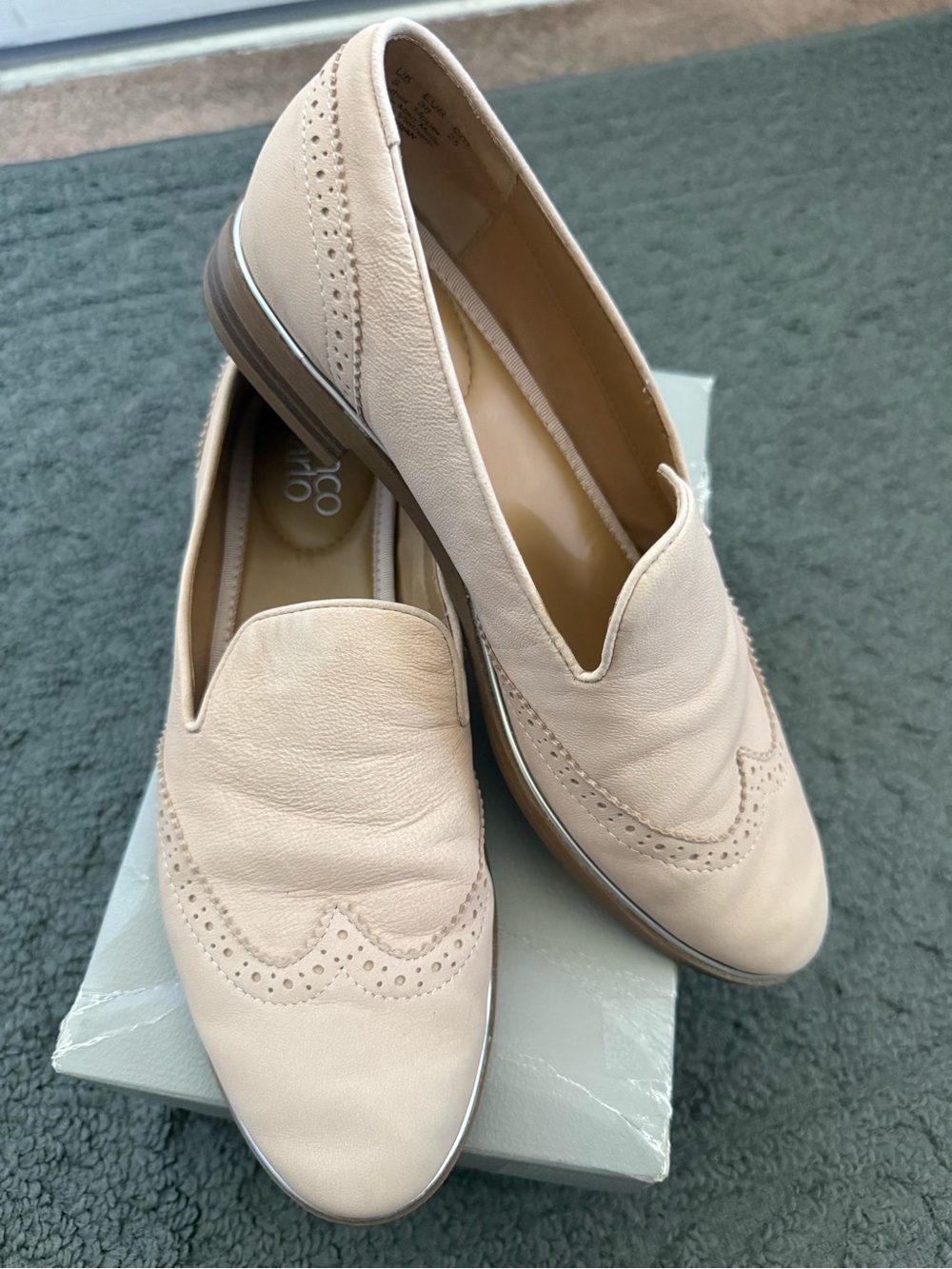 Franco Sarto Women's Slip-On Loafers in Light Beige